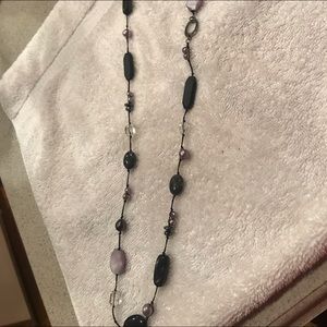 Silpada, black and grey beaded necklace